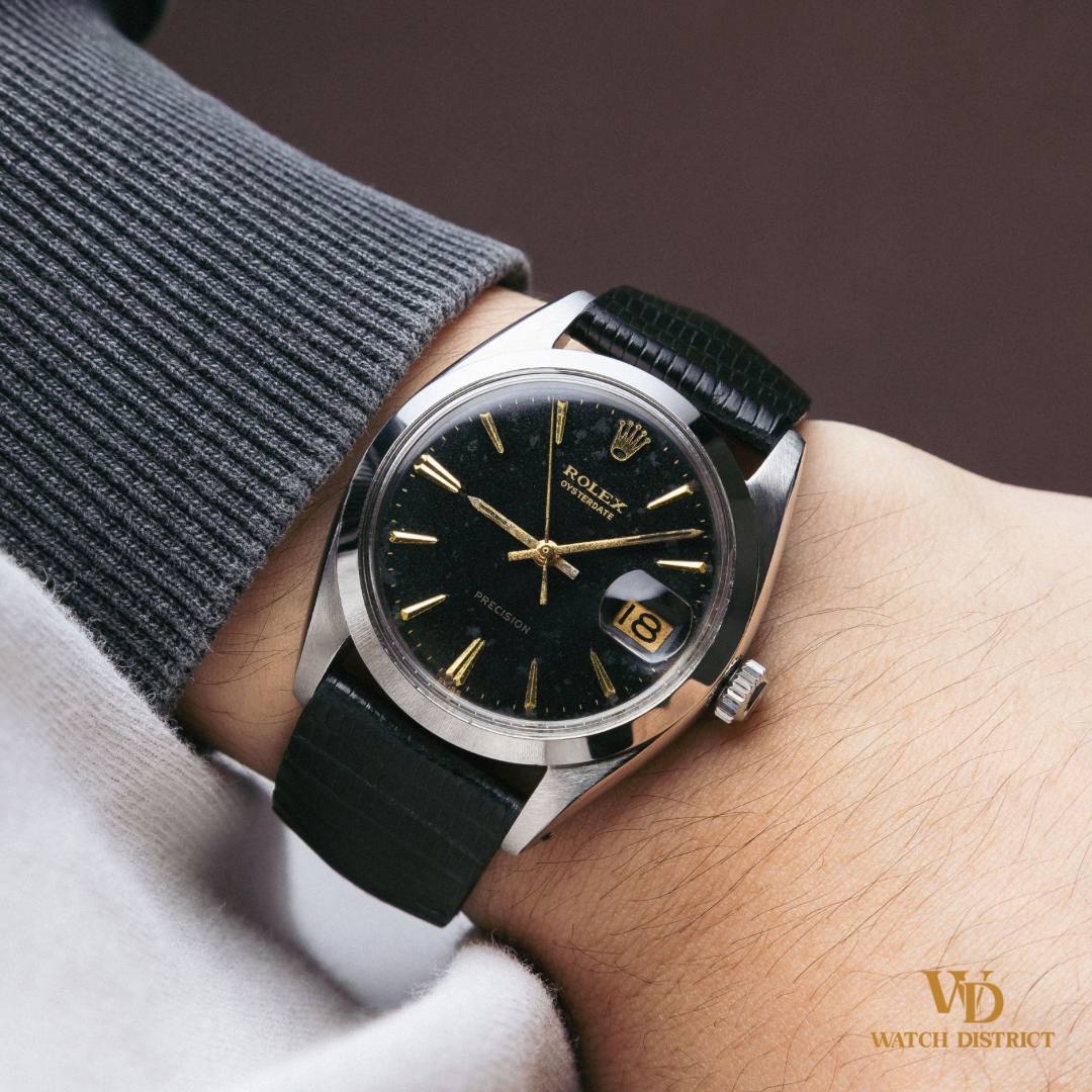 Rolex Oysterdate Precision 6694 Leather Strap Rolex Oysterdate