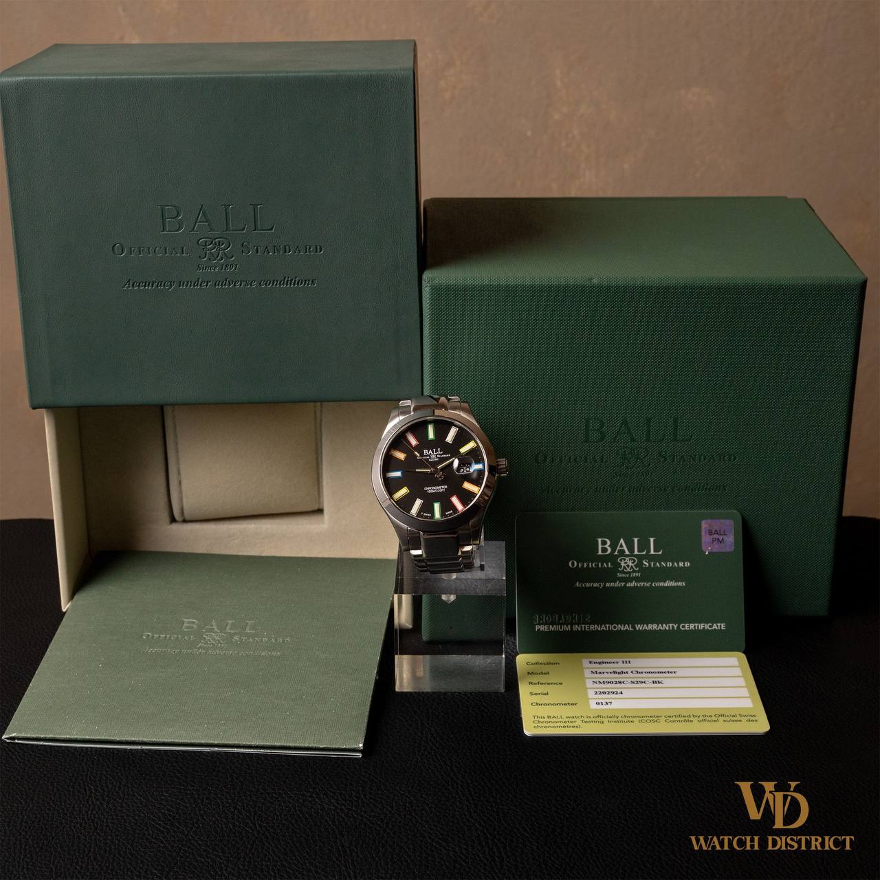 Ball III Marvelight Chronometer NM9028C-S29C-BK