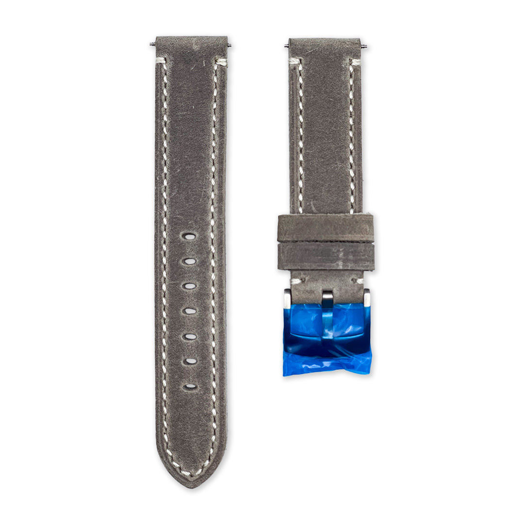 20mm Lava Grey Oiled Leather Universal Strap