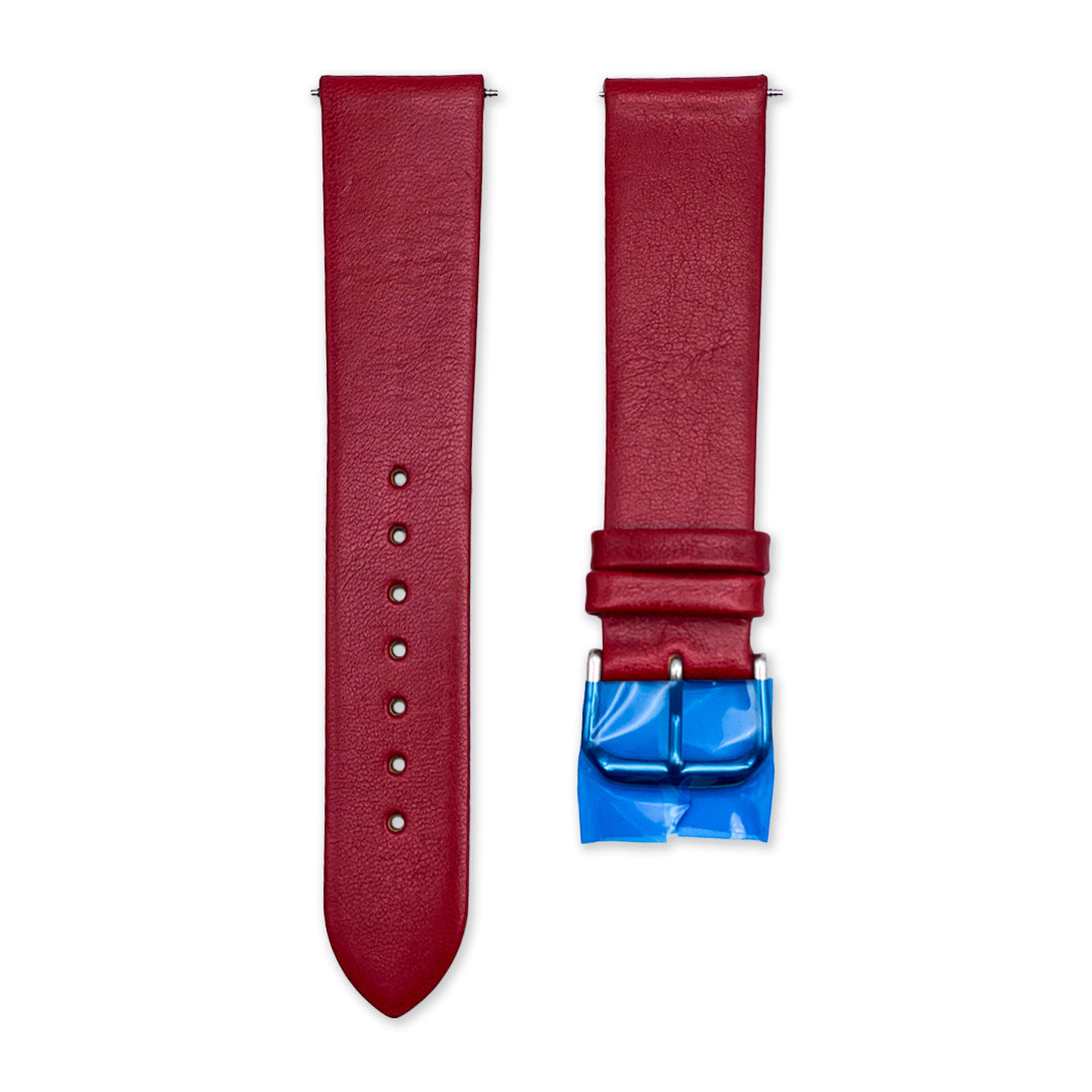 20mm Cherry Red Calf Leather Universal Strap