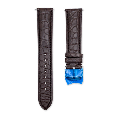 20mm Walnut Brown Alligator Leather Universal Strap