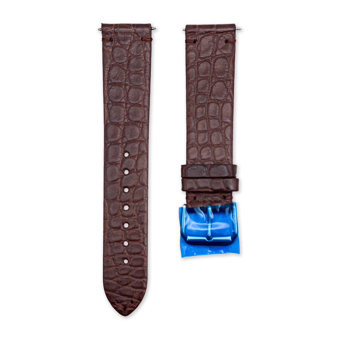 20mm Hickory Brown Alligator Leather Universal Strap