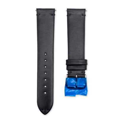 20mm Coal Black Oiled Leather Universal Strap