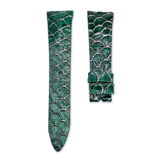 20mm Emerald Green Fish Leather Universal Strap