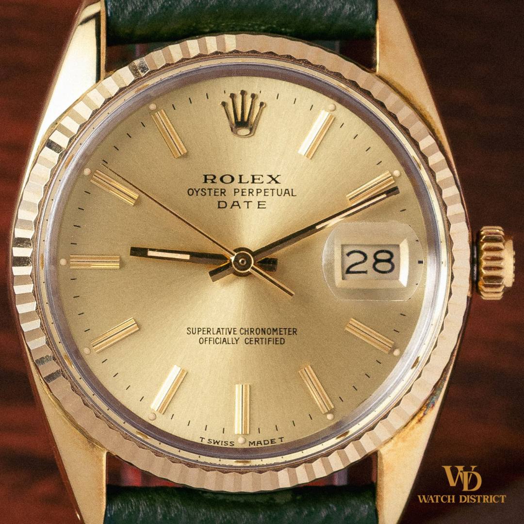 Rolex Gold-Capped Steel Oyster Perpetual Date 15505