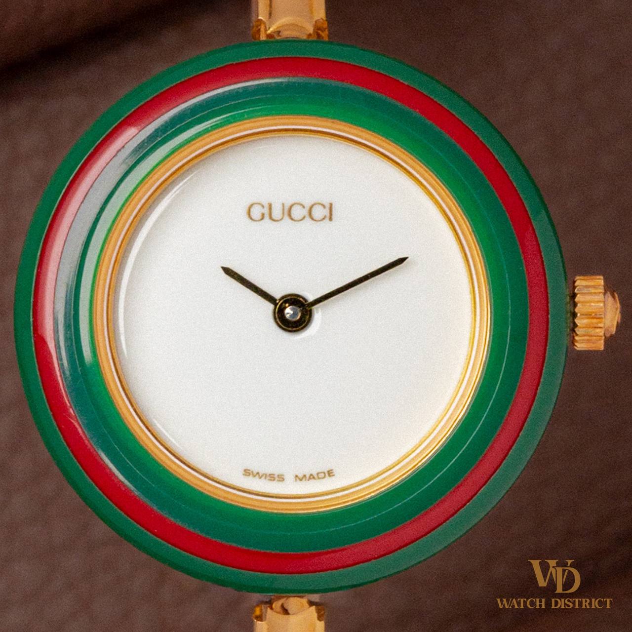 Gucci Gold-Plated Bangle Watch 11/12.2
