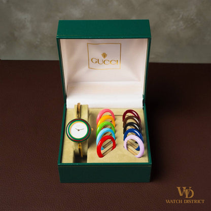 Gucci Gold-Plated Bangle Watch 11/12.2