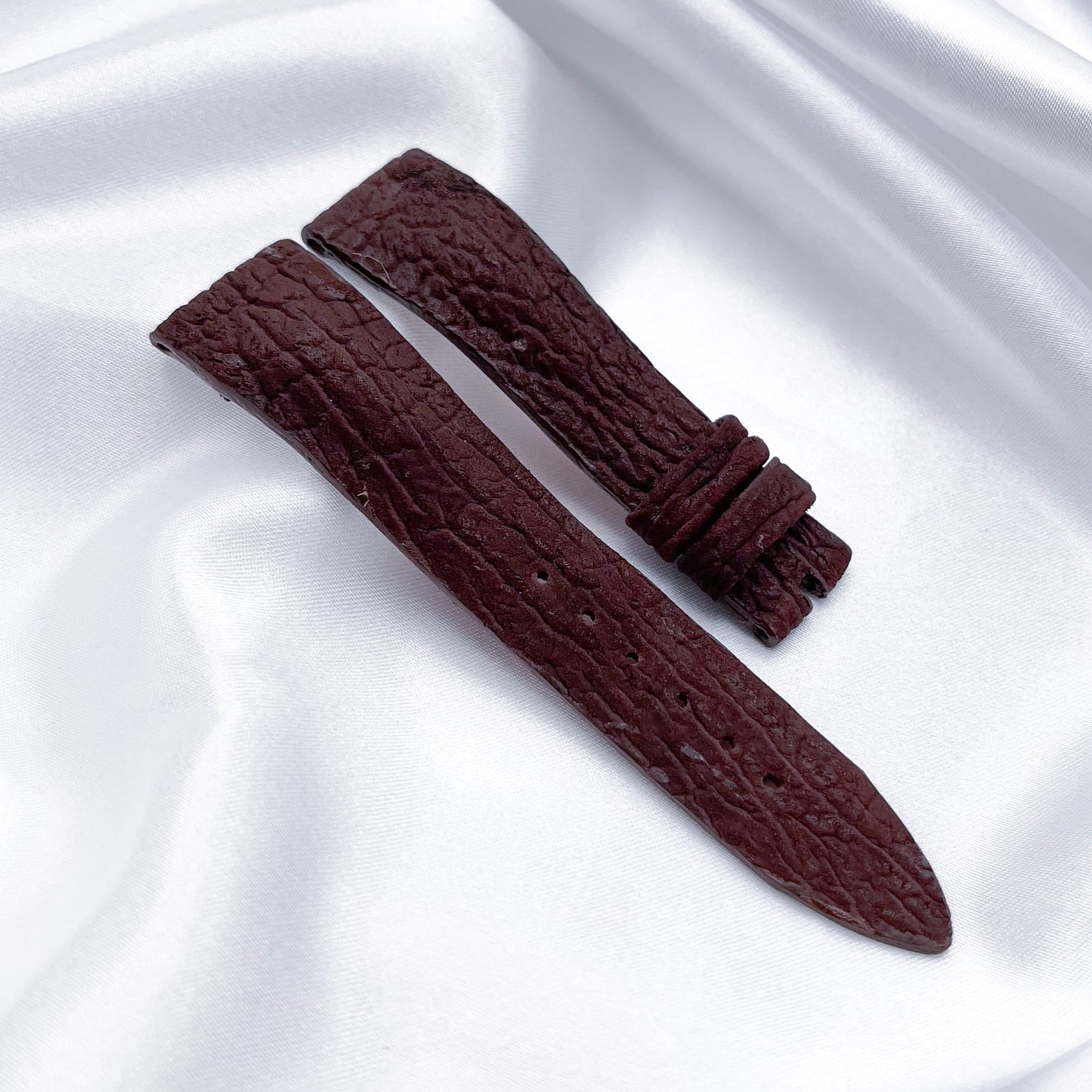 20mm Dark Brown Shark Leather Universal Strap
