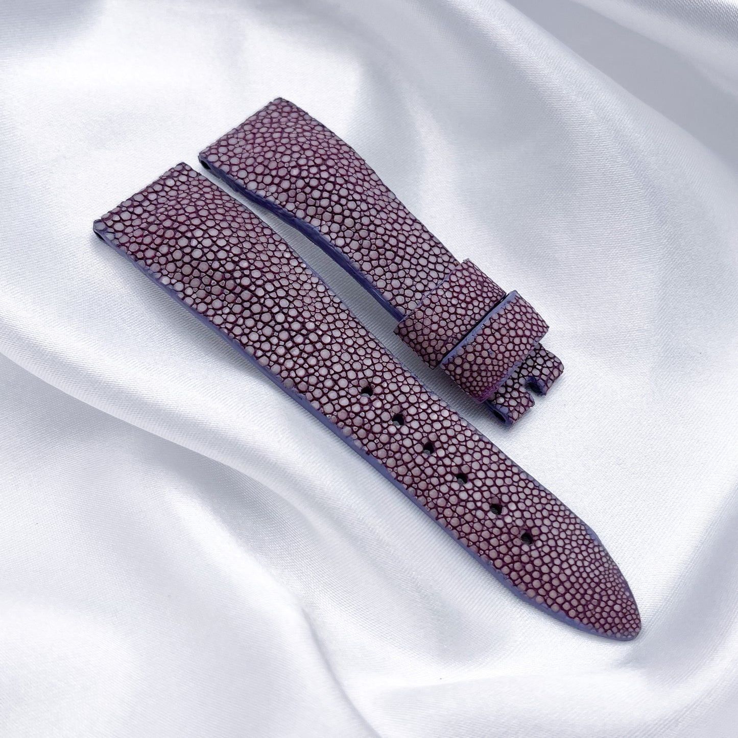 20mm Dull Purple Stingray Leather Universal Strap
