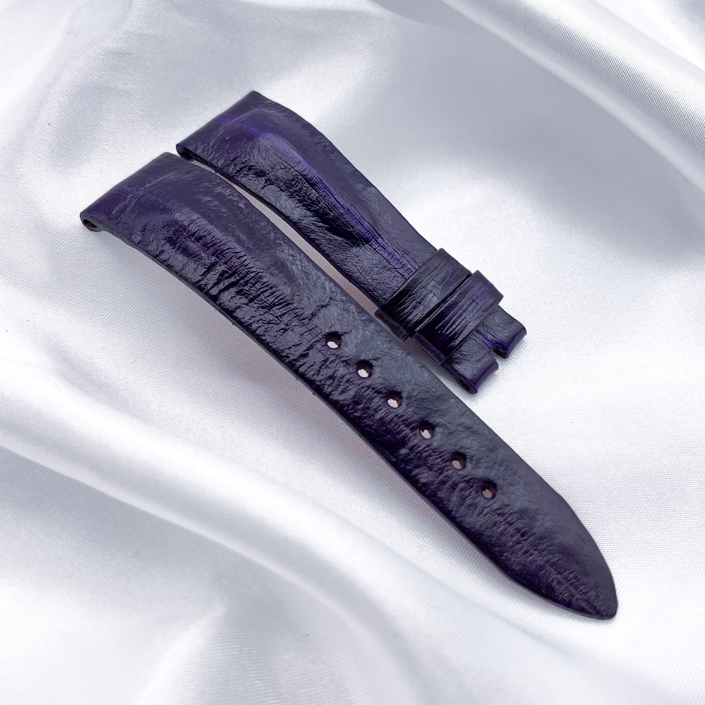 19mm Deep Purple Eel Leather Universal Strap