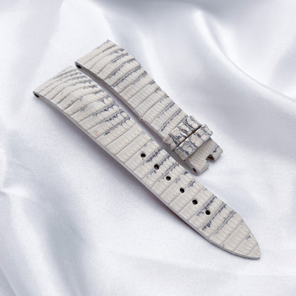 20mm Natural White Lizard Leather Universal Strap
