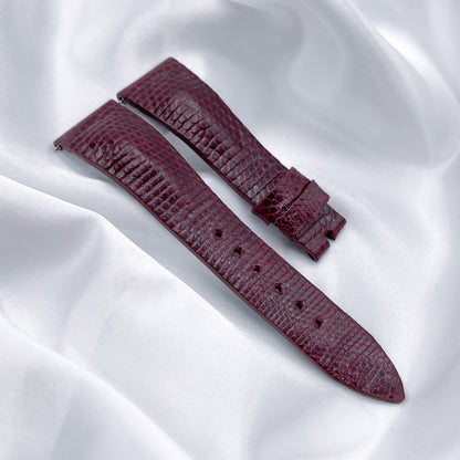 20mm Red Wine Lizard Leather Universal Strap