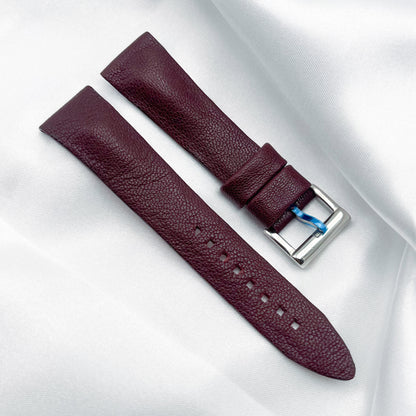 19mm Red Wine Brown Calf Leather Universal Strap