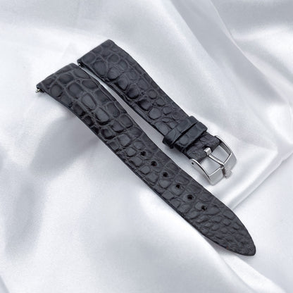 20mm Dark Grey Alligator Leather Universal Strap