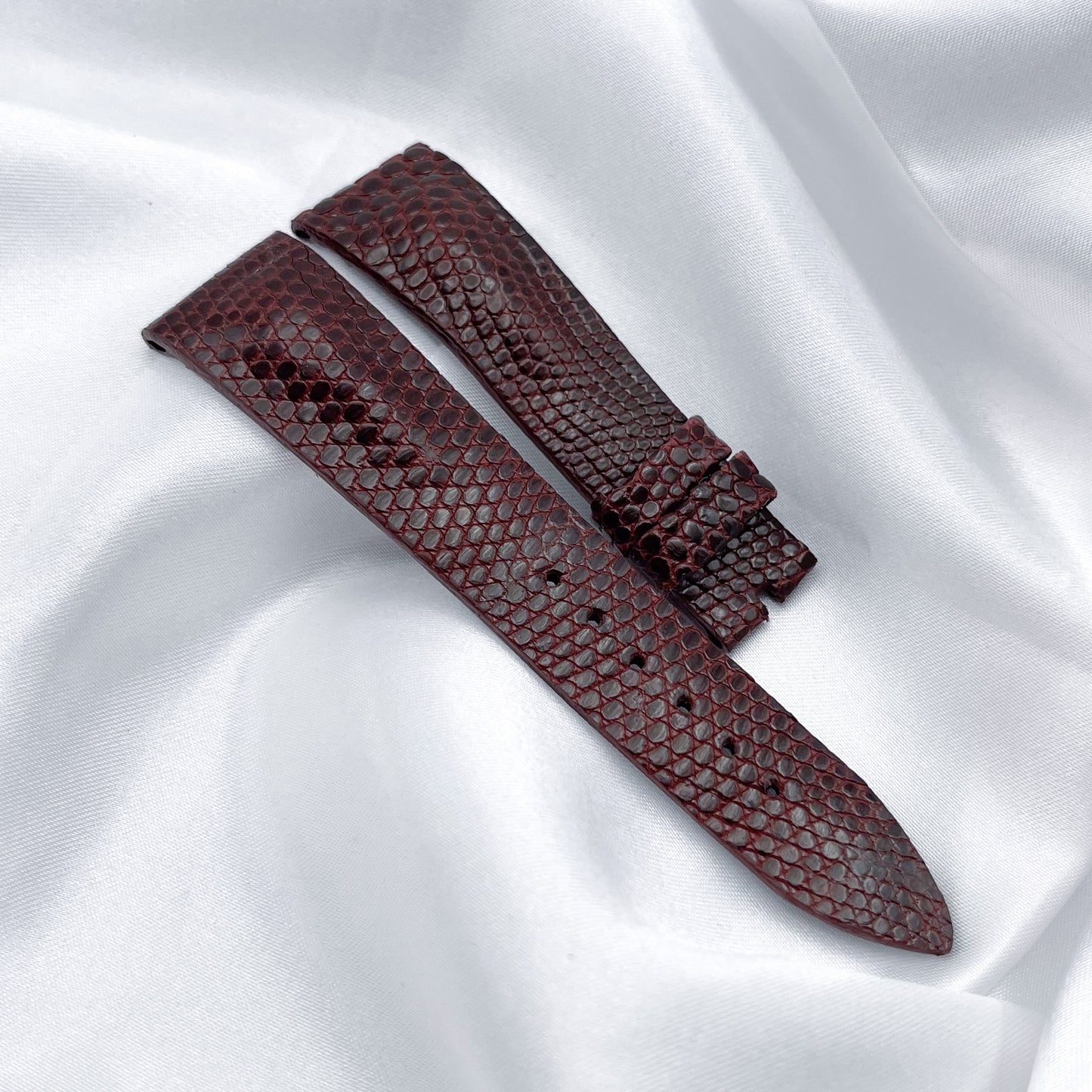 20mm Red Wine Lizard Leather Universal Strap