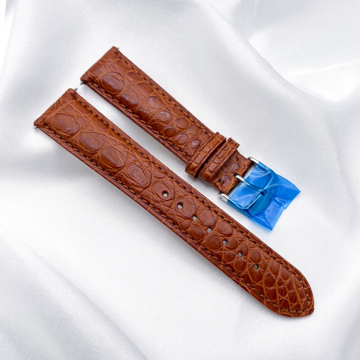 20mm Sienna Brown Alligator Leather Universal Strap