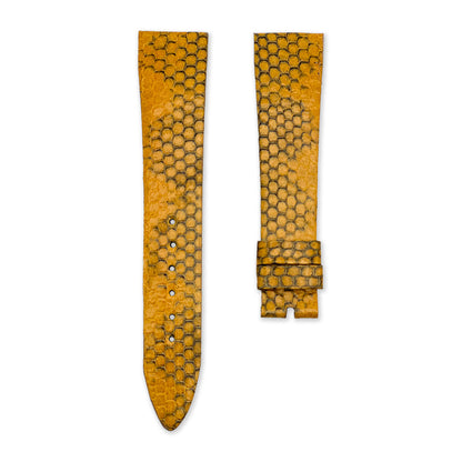 20mm Goldenrod Sea Snake Leather Universal Strap