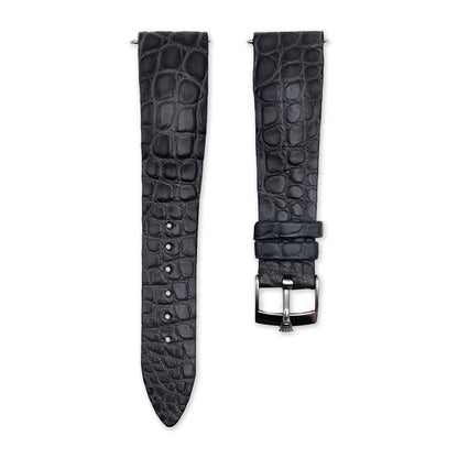 20mm Dark Grey Alligator Leather Universal Strap