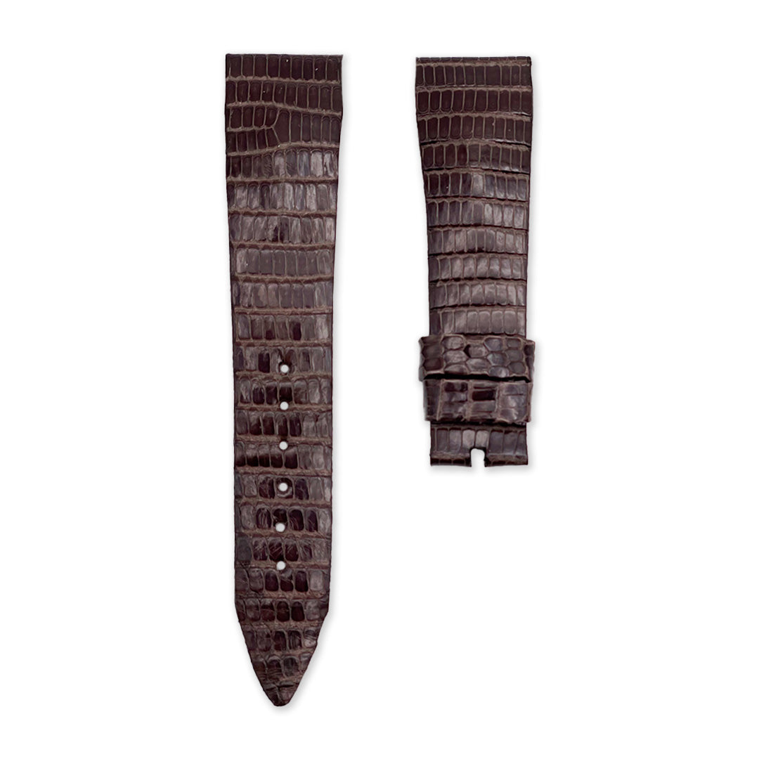 20mm Umber Brown Lizard Leather Universal Strap