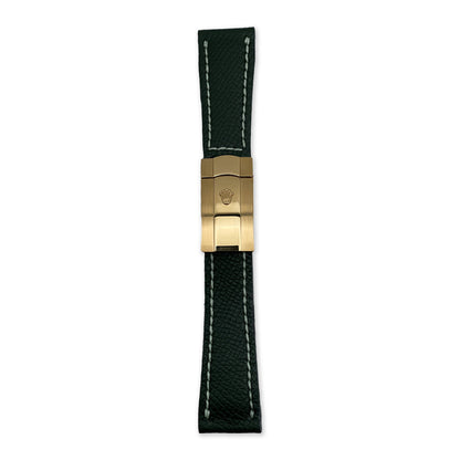20mm Dark Green Calf Leather Universal Strap with Clasp