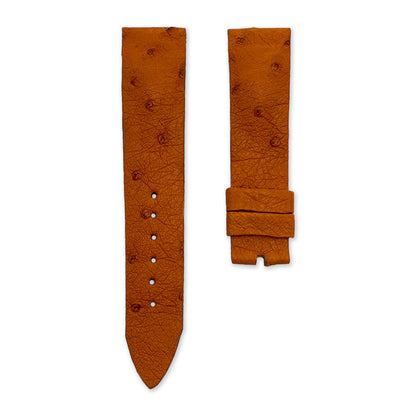 20mm Copper Brown Ostrich Leather Universal Strap