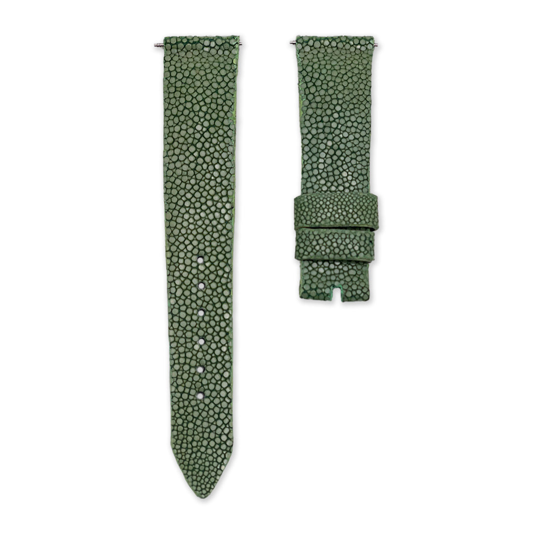 19mm Olive Green Stingray Leather Universal Strap