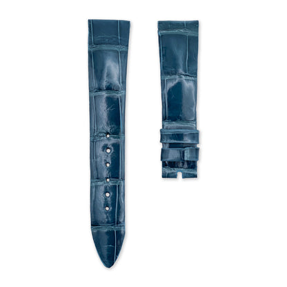 19mm Ocean Blue Alligator Leather Universal Strap