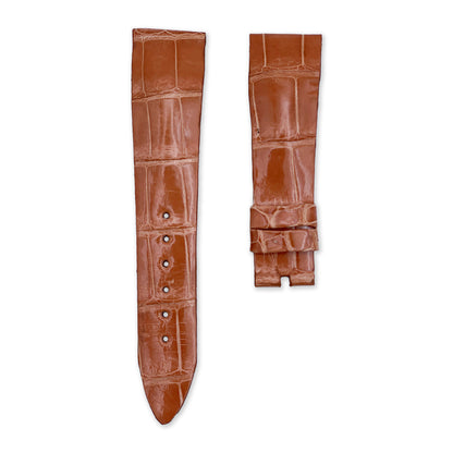19mm Hindo Brown Alligator Leather Universal Strap