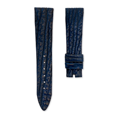 20mm Space Blue Shark Leather Universal Strap