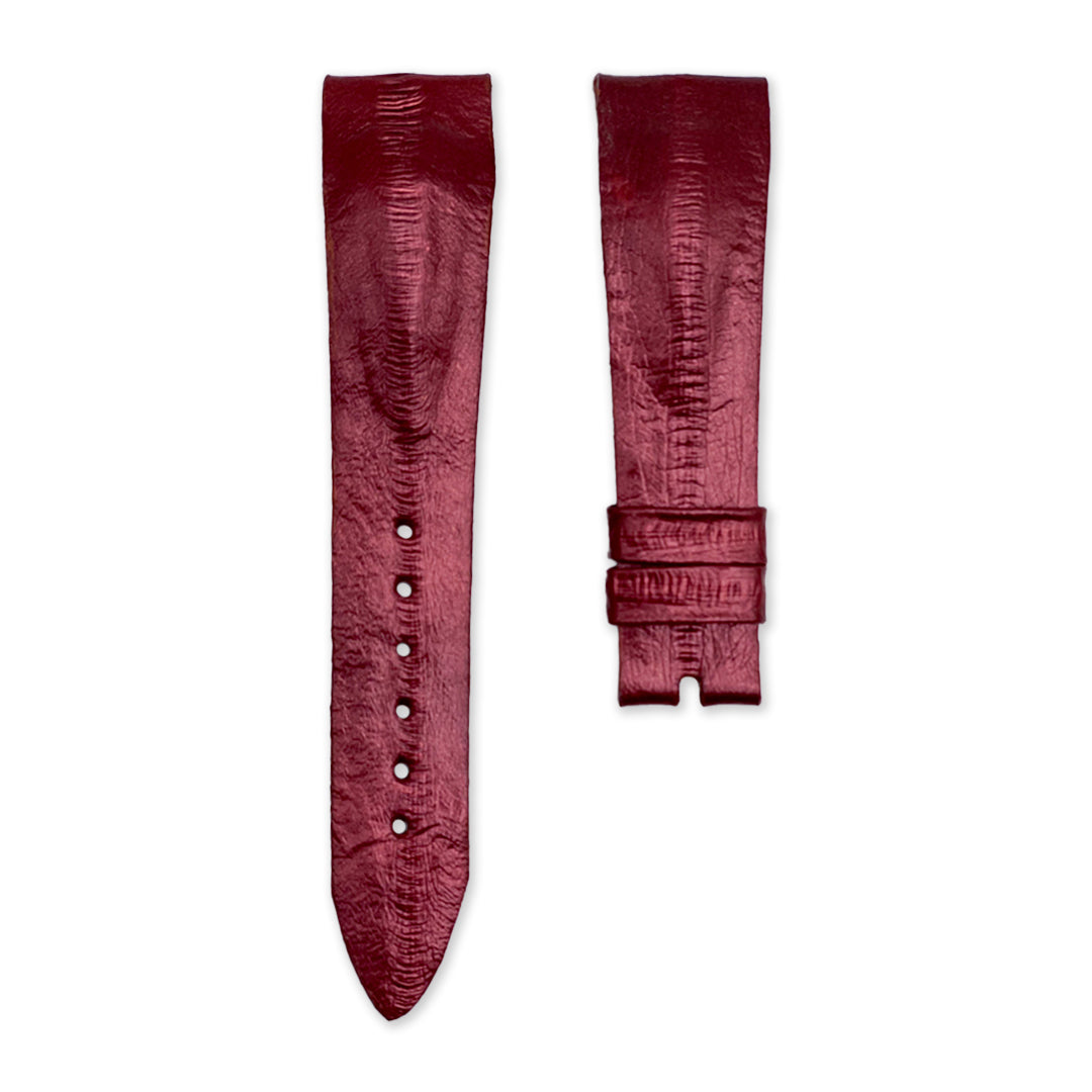 19mm Fire Red Eel Leather Universal Strap