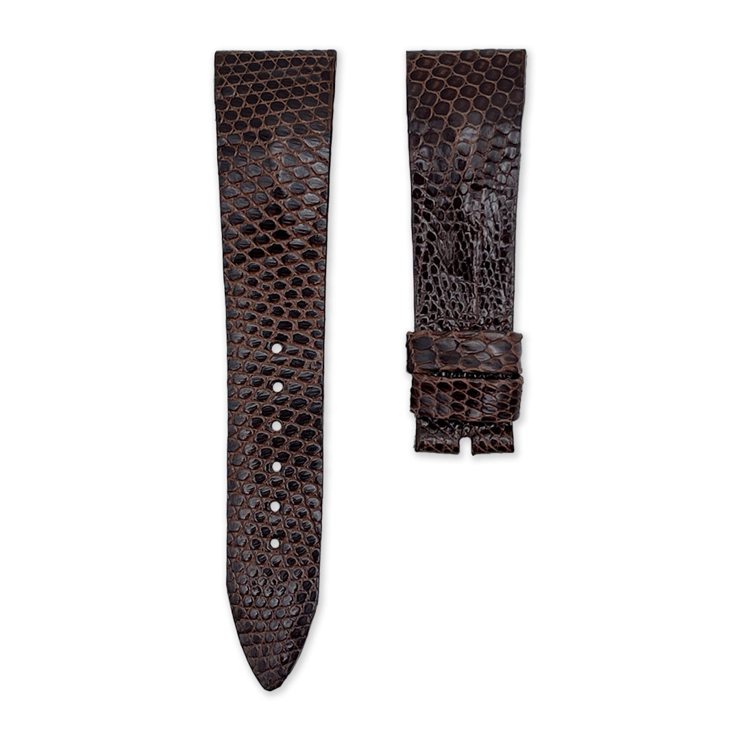 20mm Coffee Brown Lizard Leather Universal Strap