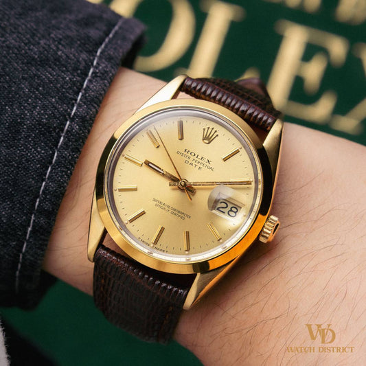 Rolex Gold-Capped Steel Oyster Perpetual Date 15505