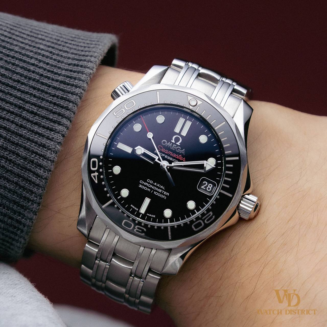 Omega Seamaster Black Dial 212.30.36.20.01.002